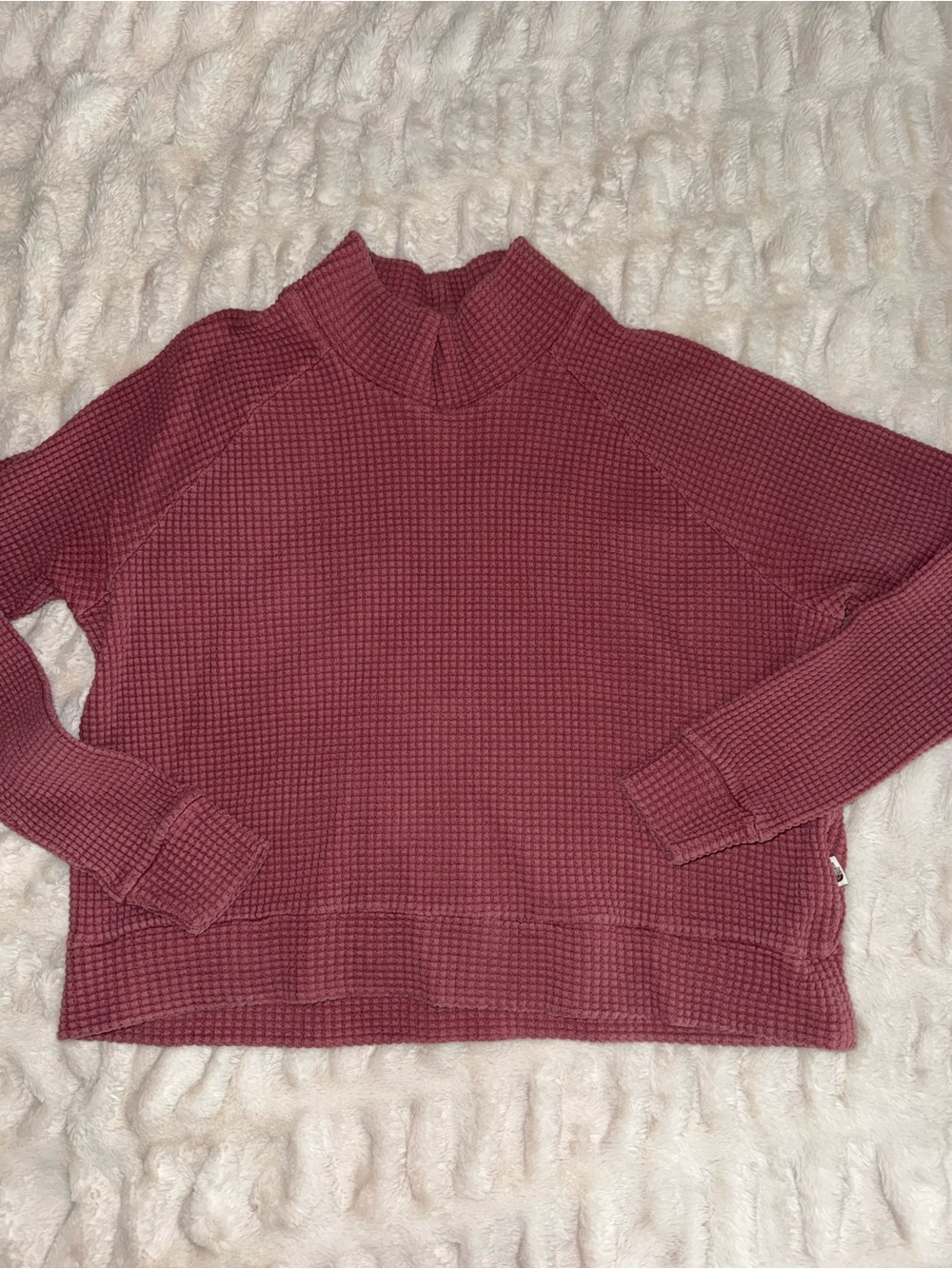 The North Face Women's Waffle Mock Neck Sweater - Rose
